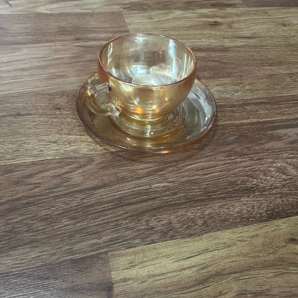 2 set vintage Jeanette co tea cups with plates